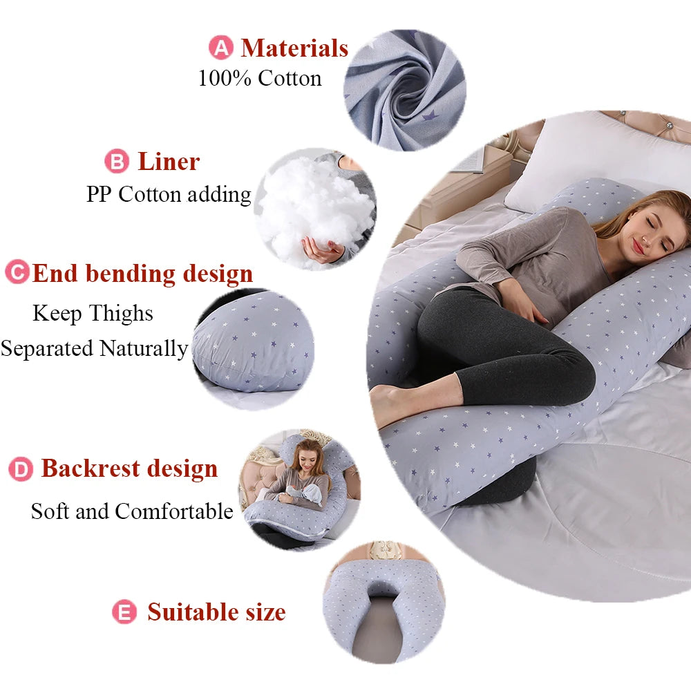 PANGDUBE Pregnancy Pillow 130*70cm Sleeping Waist