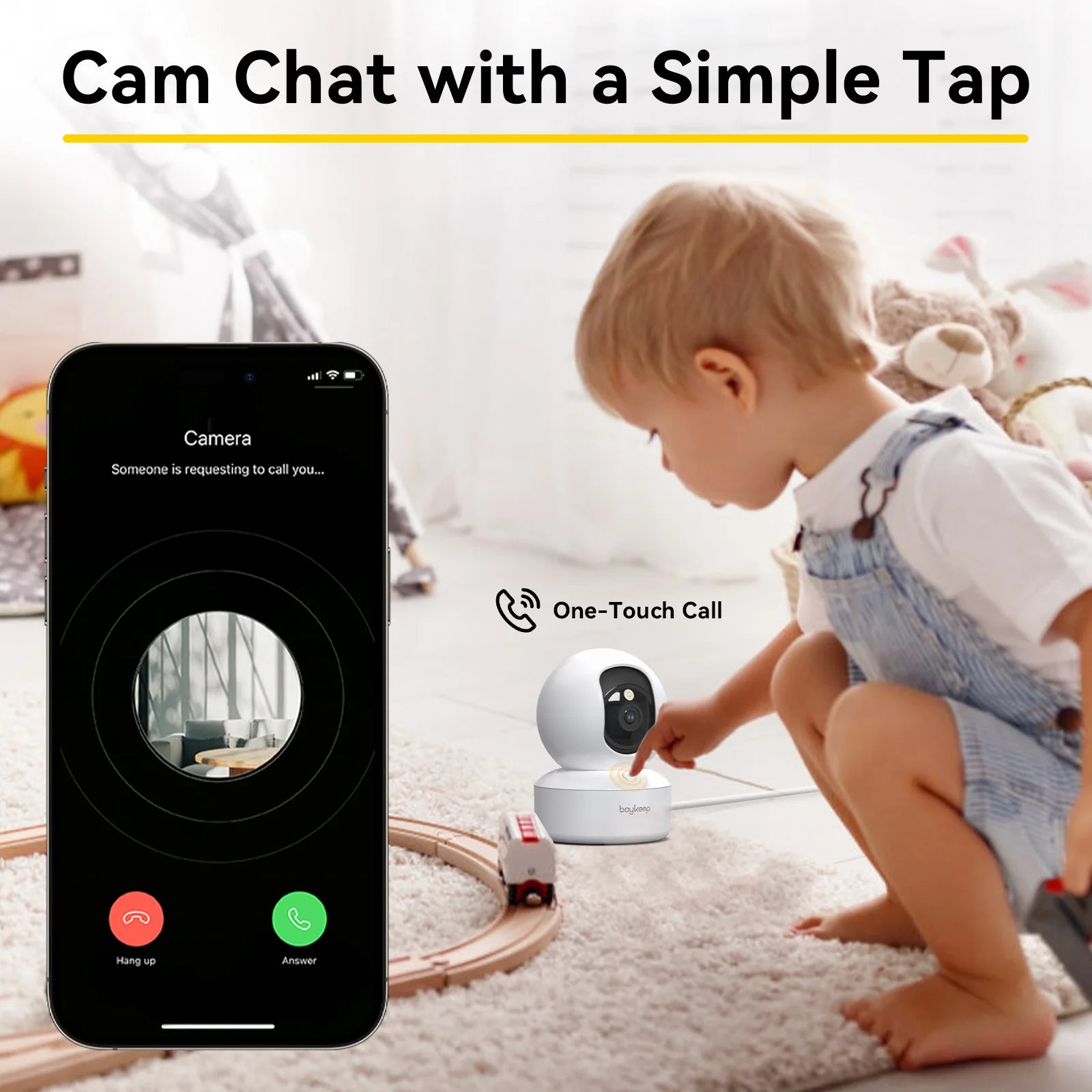 Boykeep 2K Pet Dog Camera with Phone App