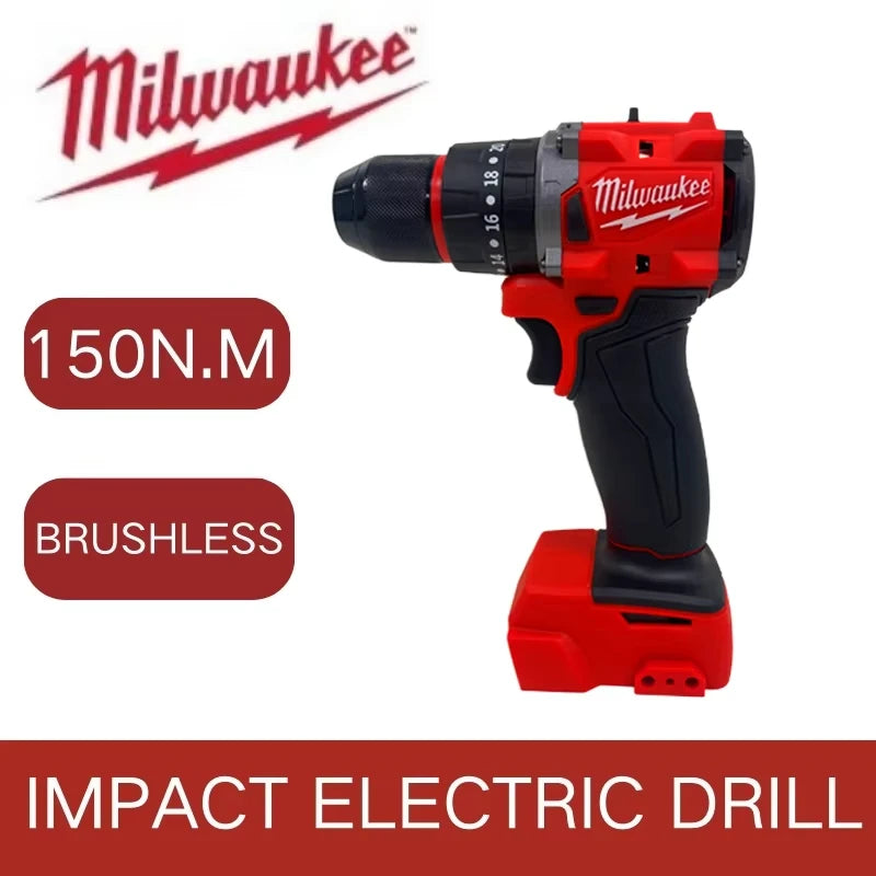 Milwaukee Brushless 18V Electric Drill 150N.mCordless Impact Drill