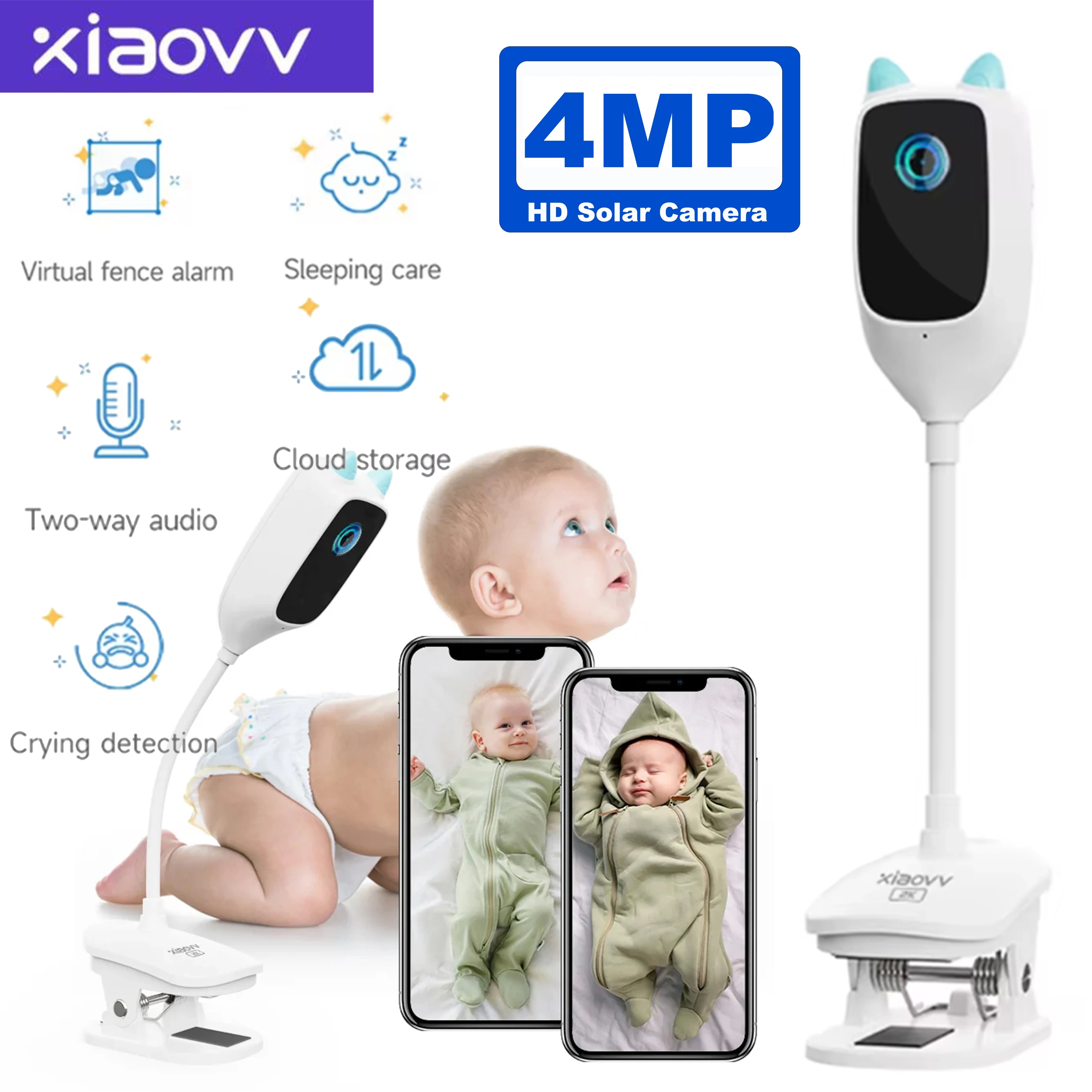 4MP 2K WiFi indoor high-definition crying detection