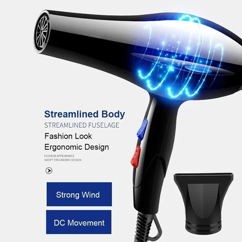 Hair Dryer 2200W Professional Powerful Hair Dryer Fast Heating Hot And Cold