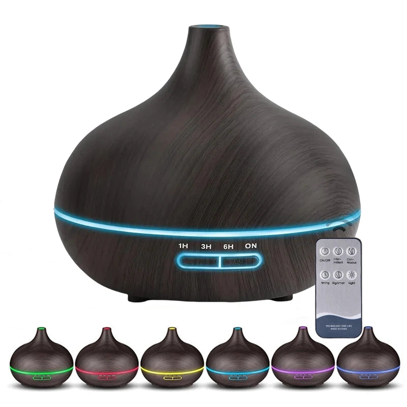 550ml Wood Color USB Aroma Diffuser, Essential Oil Diffuser