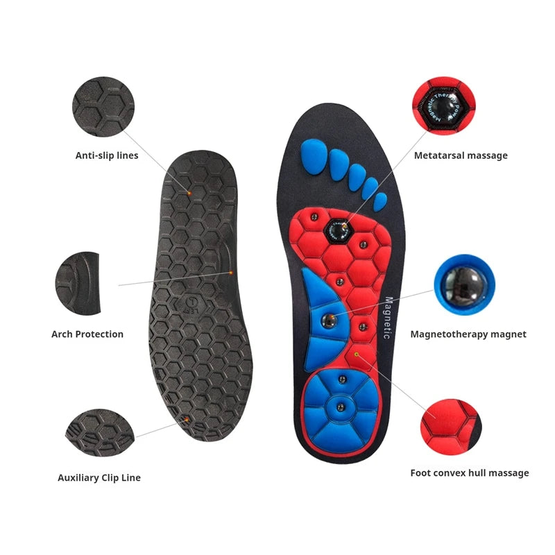 Magnetic  Insoles Men  Unisex Arch Support  Orthopedic Shoes Pads