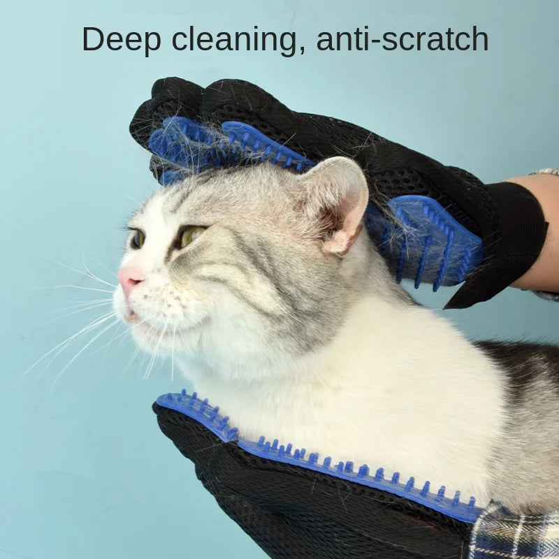 Silicone Pet Grooming Gloves Cats Hair Brush and Comb Gloves