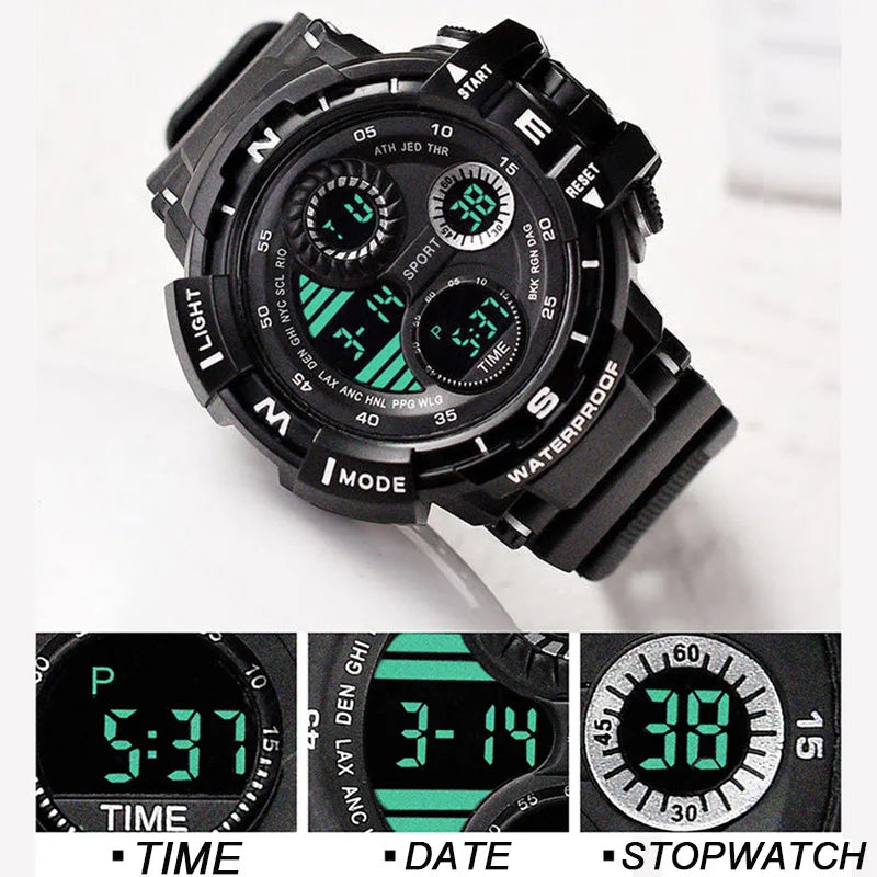 Military Digital Watch for Men Outdoor Men's Sports Watches Clock Waterproof