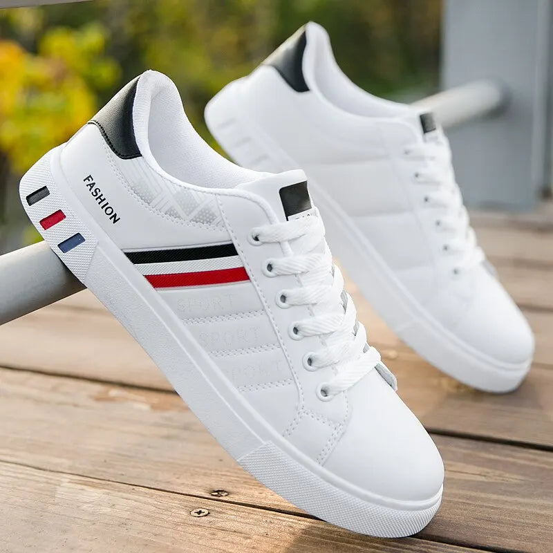 2024 Mens Casual Sneakers New Fashion Lace-up White