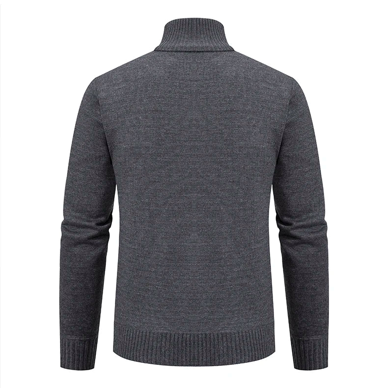 autumn and winter new cashmere padded warm casual men's knitted sweater coat