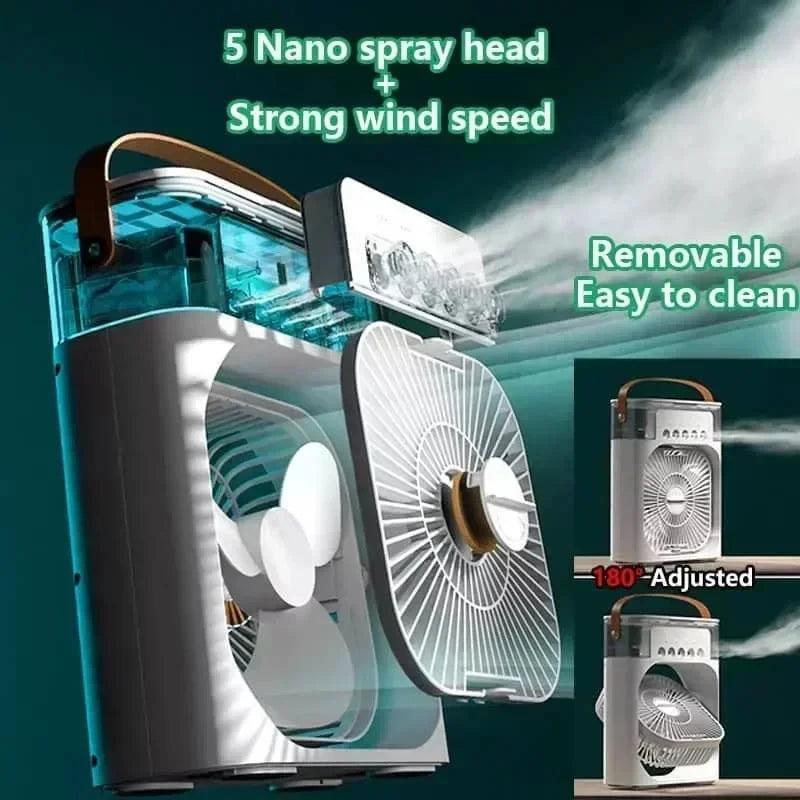 Portable 3-in-1 Humidifier Fan Mini Air Conditioner