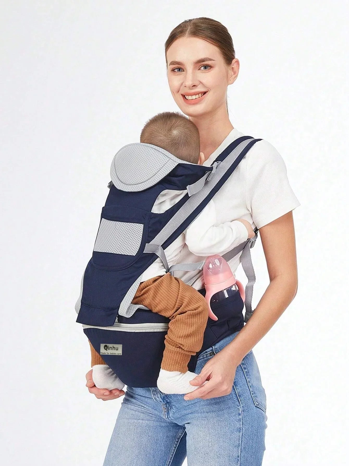 New Adjustable Ergonomic Baby Carrier With Hip Seat, Portable & Multifunctiona