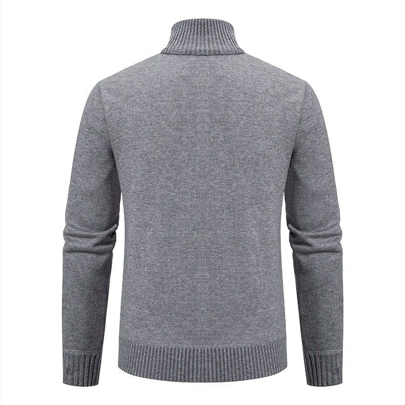 autumn and winter new cashmere padded warm casual men's knitted sweater coat