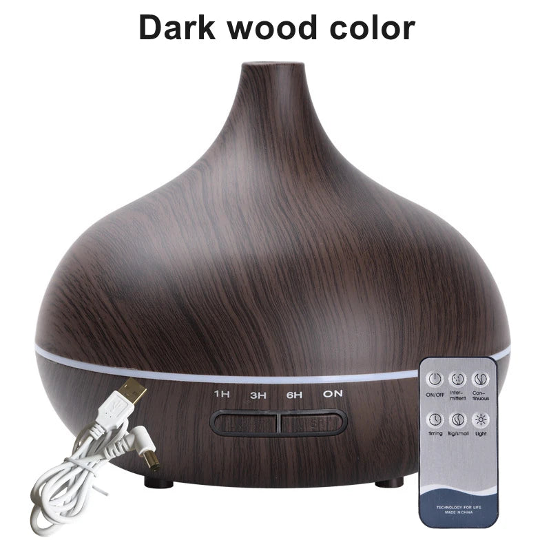 550ml Wood Color USB Aroma Diffuser, Essential Oil Diffuser