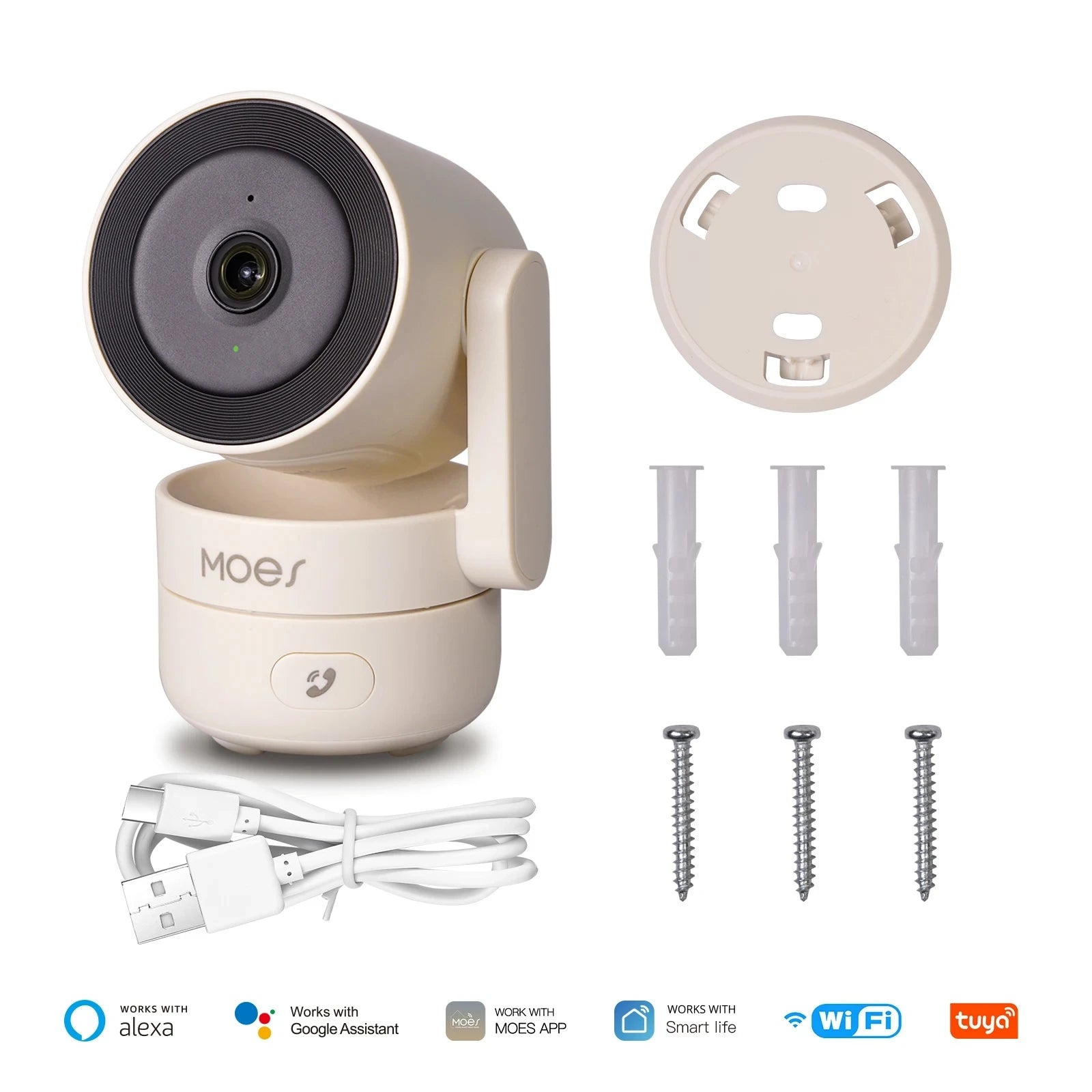 MOESTuya WiFi Indoor Pan/Tilt Smart Security Camera 4MP HD I