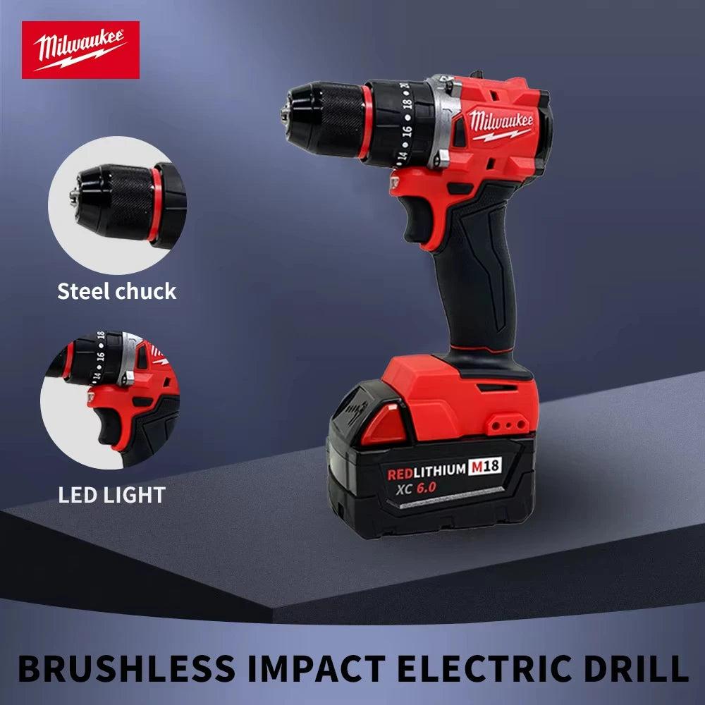 Milwaukee Brushless 18V Electric Drill 150N.mCordless Impact Drill