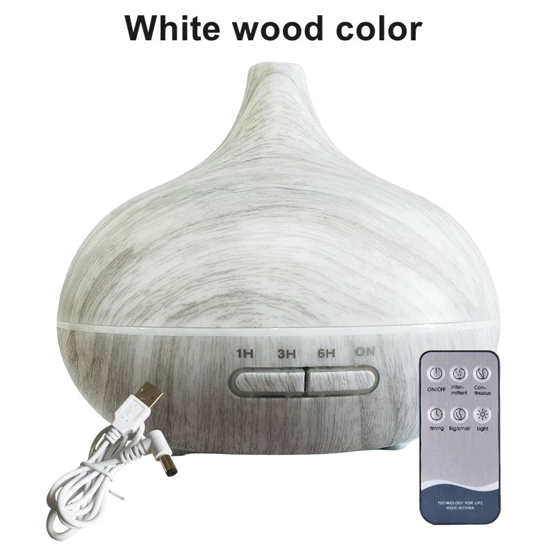 550ml Wood Color USB Aroma Diffuser, Essential Oil Diffuser