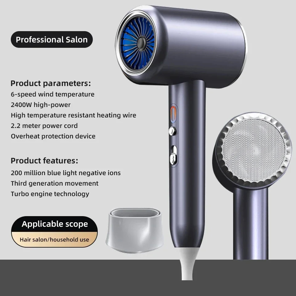 Professional Hair Dryer Hot Cold Wind Air Brush Hairdryer