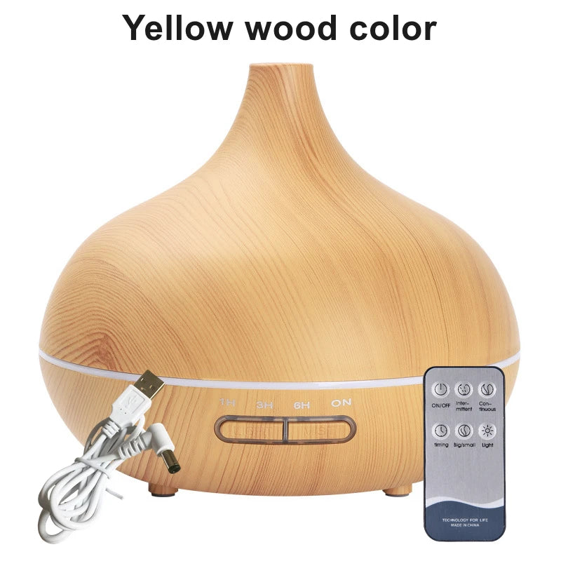 550ml Wood Color USB Aroma Diffuser, Essential Oil Diffuser