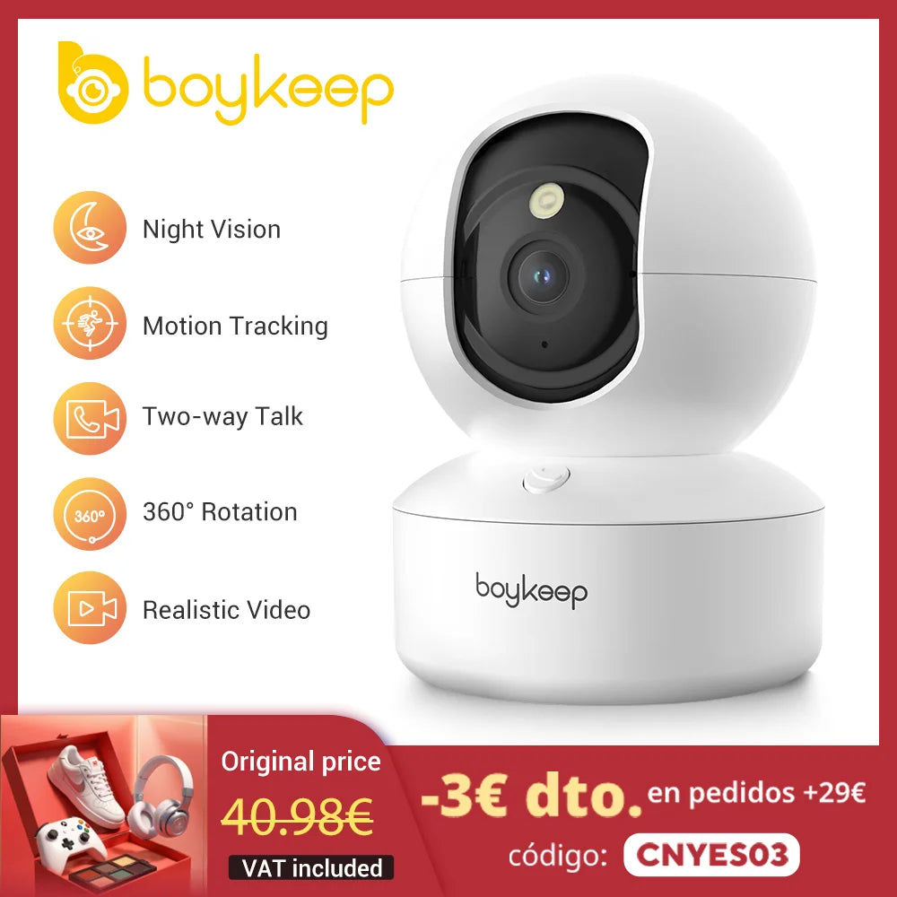 Boykeep 2K Pet Dog Camera with Phone App