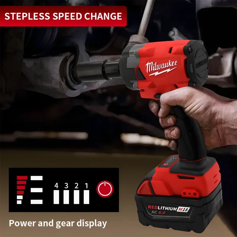 Milwaukee Brushless Cordless Electric Wrench 1/2 Car Truck  Impact Drill 18V