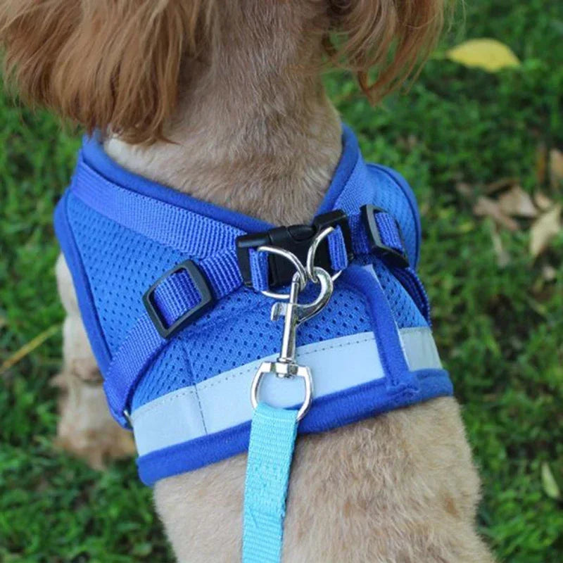 Vest Harness Leash Adjustable Mesh Vest Dog Harness Collar Chest Strap