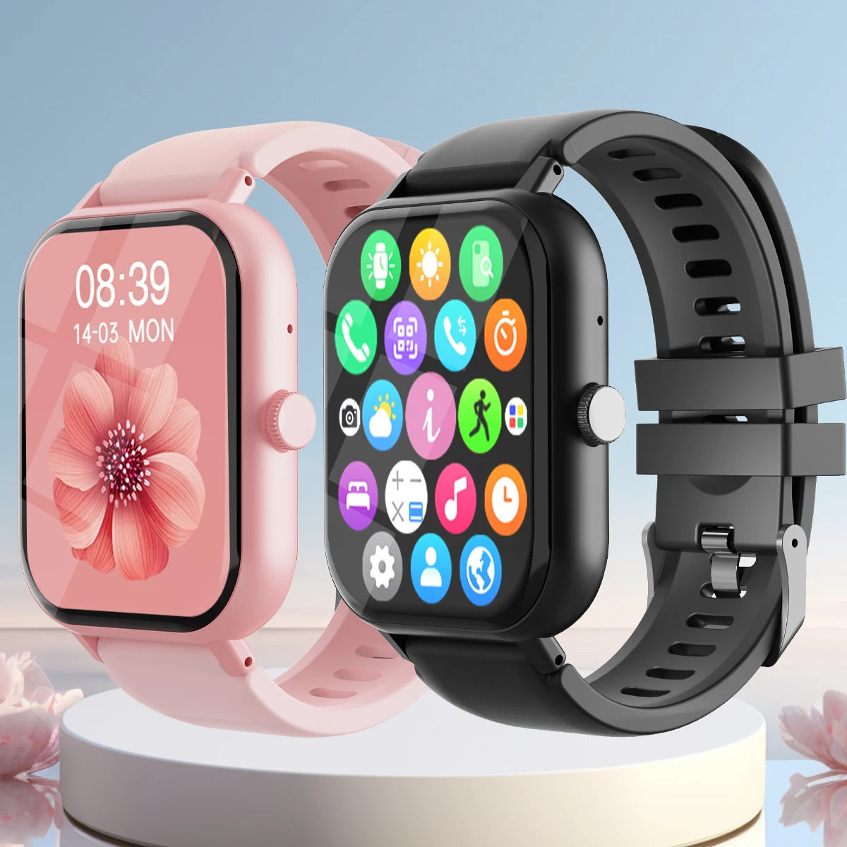 1.99" Bluetooth Call Smart Watch Men Women Full Touch Screen Sports Fitness