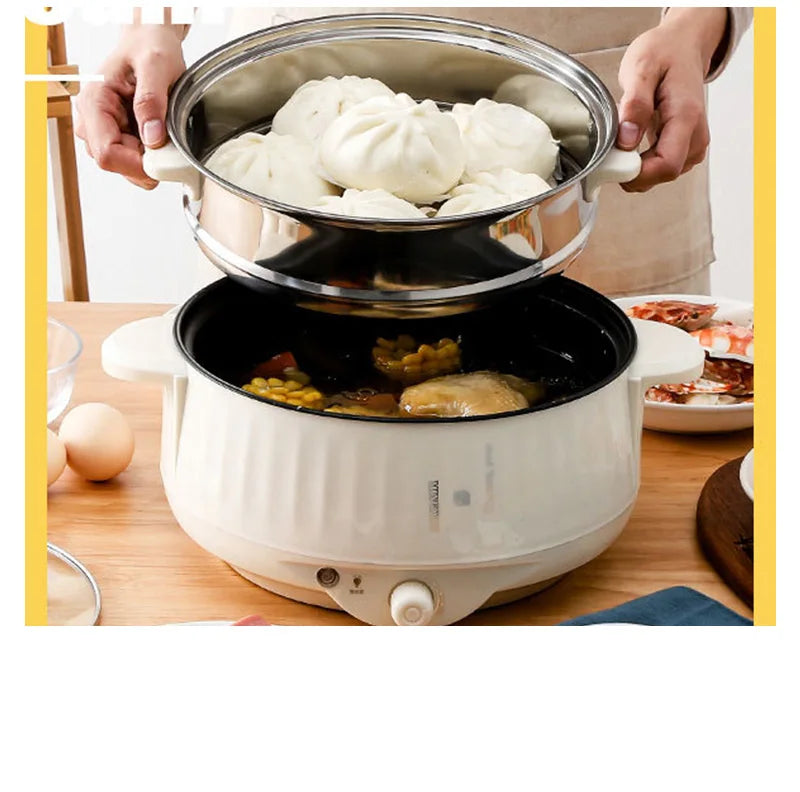 220V Multi Cookers Single/Double Layer Electric Pot 1-2 People Household Non-stick