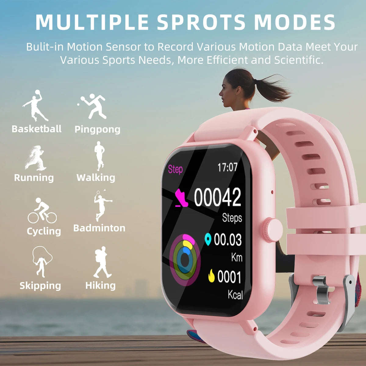 1.99" Bluetooth Call Smart Watch Men Women Full Touch Screen Sports Fitness