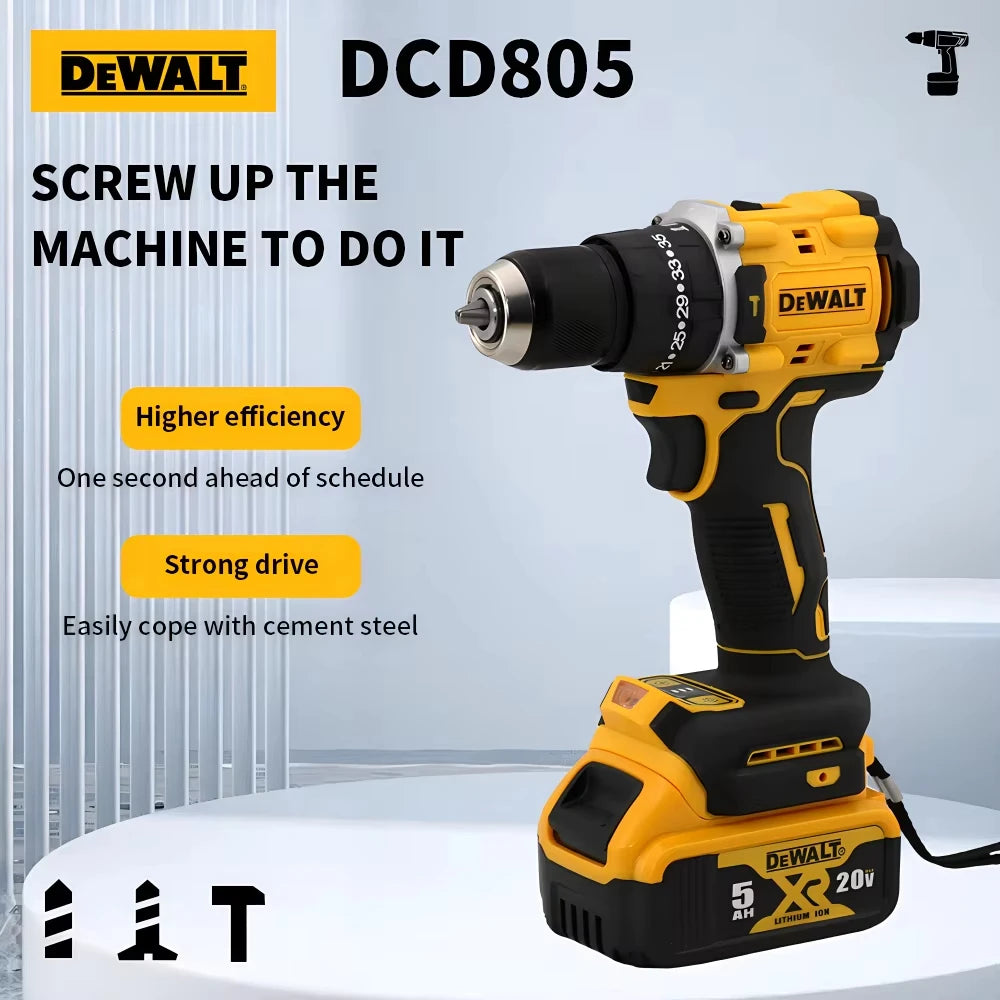 Dewalt DCD800 1650RPM  Impact Drill 1/2 Inch Brushless Lithium 20V Battery