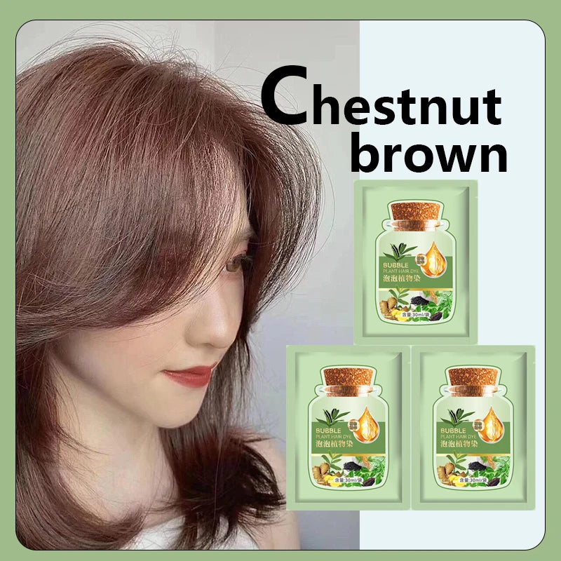 Pure Natural Herbal Hair Dye Shampoo 5 Minutes Change Hair Color Non-irritating