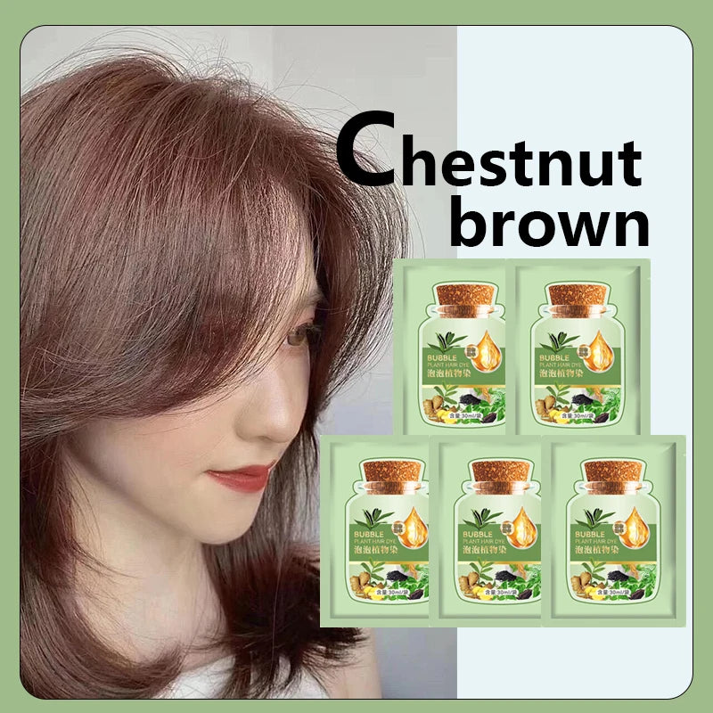 Pure Natural Herbal Hair Dye Shampoo 5 Minutes Change Hair Color Non-irritating