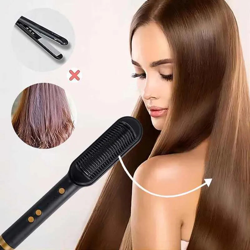 Electric Hair Straightener Brush Professional Fashion