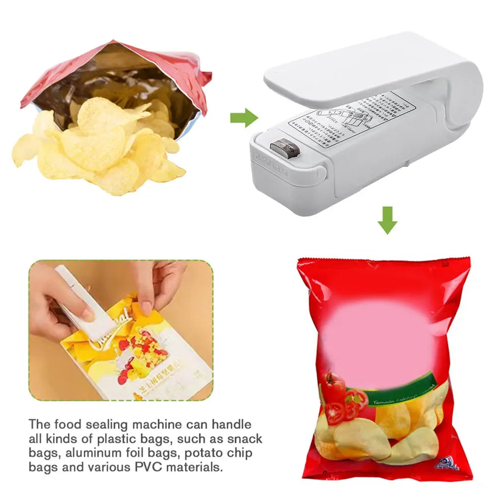 Mini Heat Bag Packaging Sealer Portable Plastic Bag Clip Sealing Machine