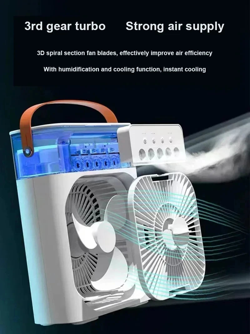 Portable 3-in-1 Humidifier Fan Mini Air Conditioner