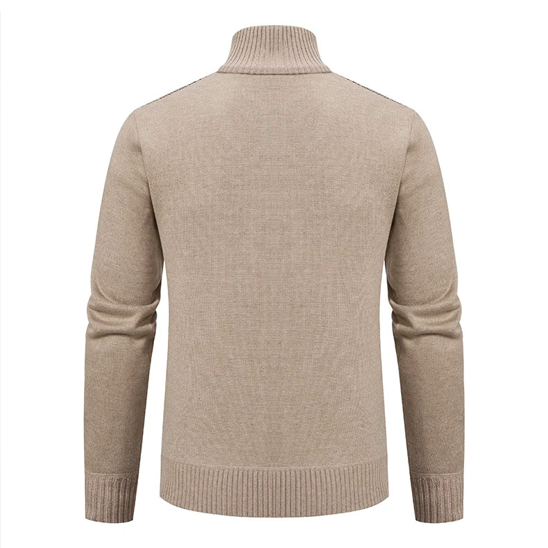 autumn and winter new cashmere padded warm casual men's knitted sweater coat