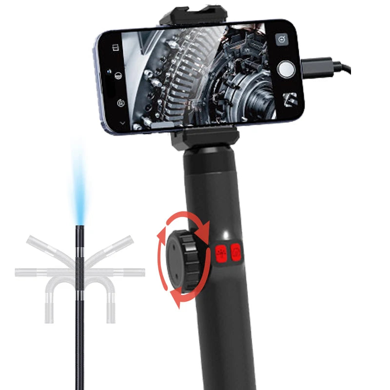 Two-Way 360 ° Rotating Borescope, 1080P Camera, endoscope with Light