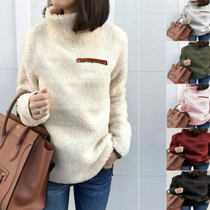 Winter Super Soft and Comfortable  Turtleneck Pullover Women's Sweater