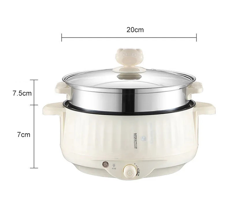 220V Multi Cookers Single/Double Layer Electric Pot 1-2 People Household Non-stick