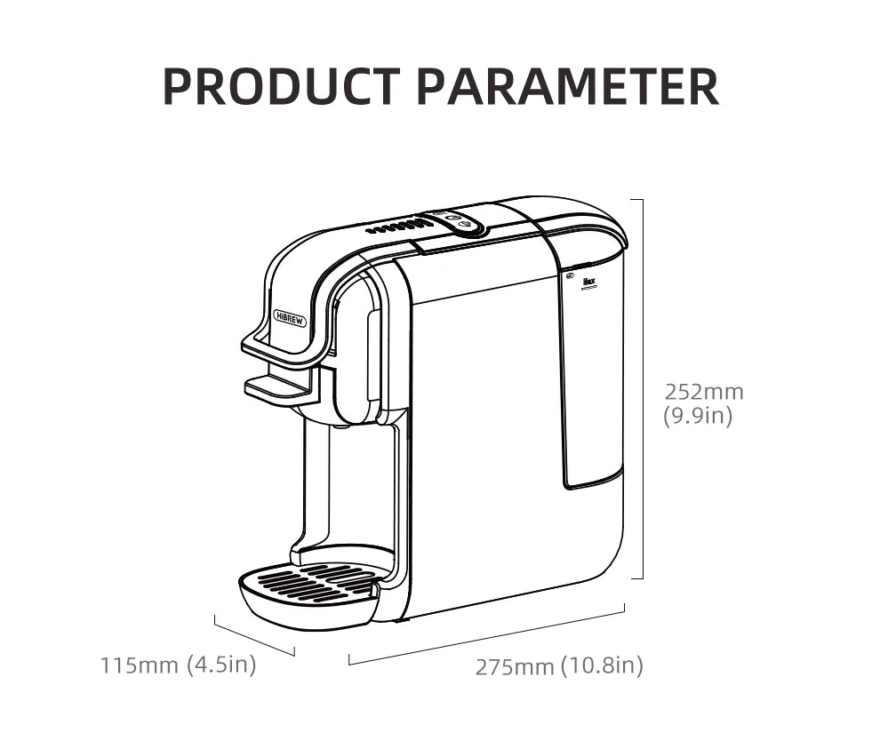 HiBREW 5 in 1 Multiple Capsule Coffee Machine