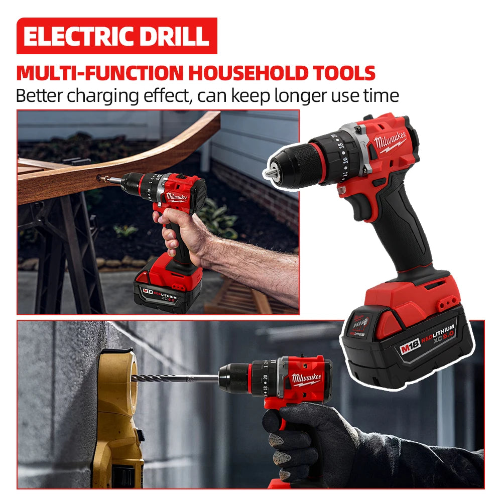 Milwaukee 150N.M Brushless  Impact Drill  Cordless Screwdriver 18V Battery