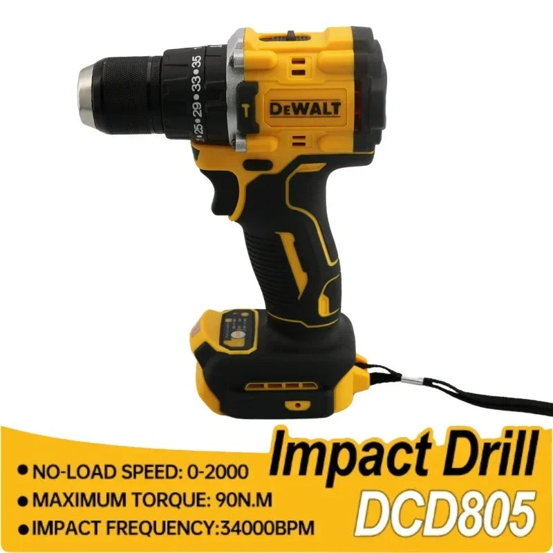 Dewalt 20V DCD805 Cordless Impact   Drill /Driver Kit Tool 2300RPM Wrench