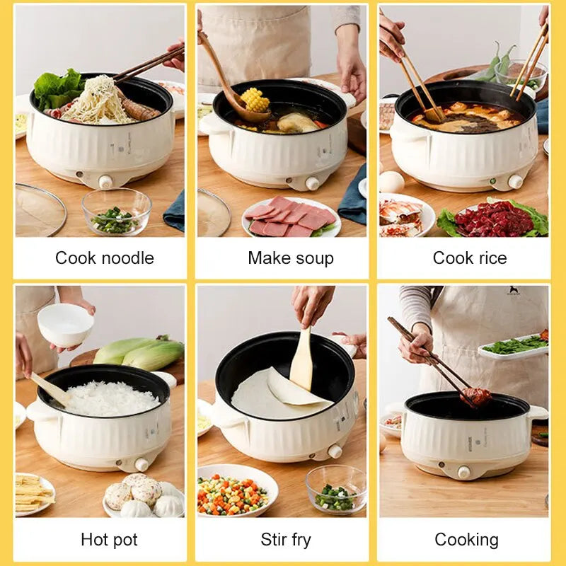 220V Multi Cookers Single/Double Layer Electric Pot 1-2 People Household Non-stick