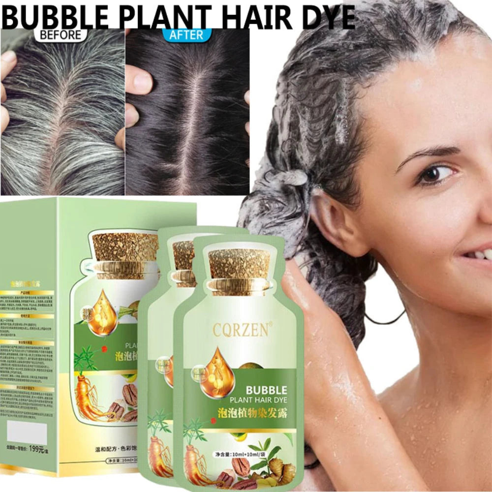 Pure Natural Herbal Hair Dye Shampoo 5 Minutes Change Hair Color Non-irritating