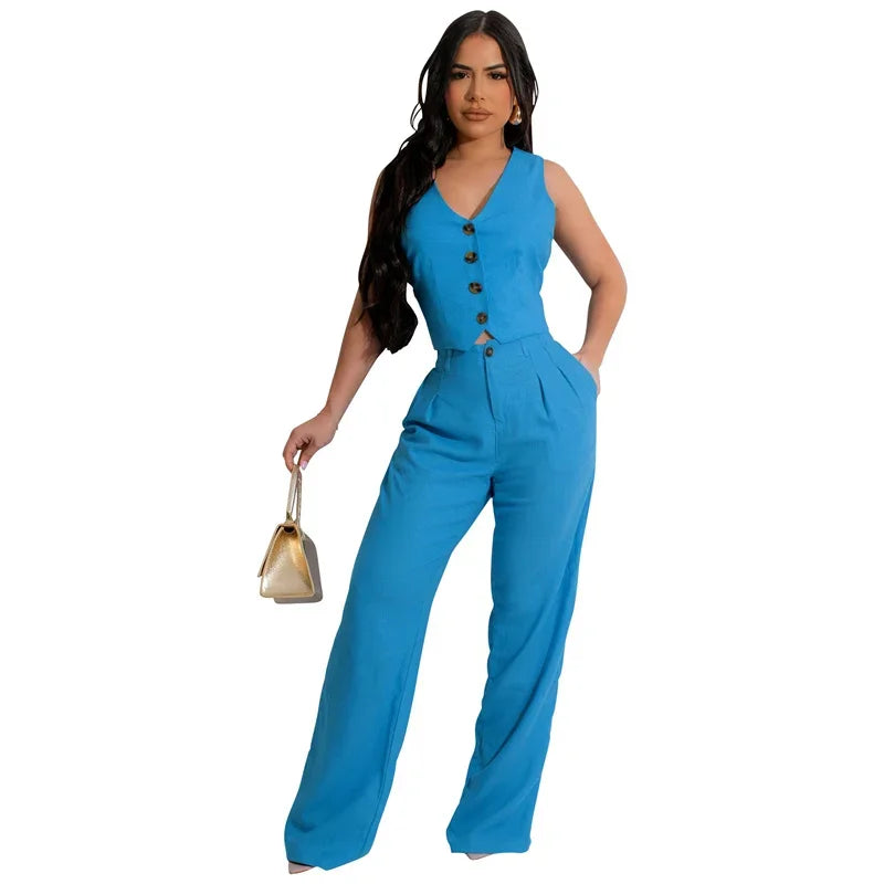 Fashion Elegant Two Piece Set for Women Workwear Office L