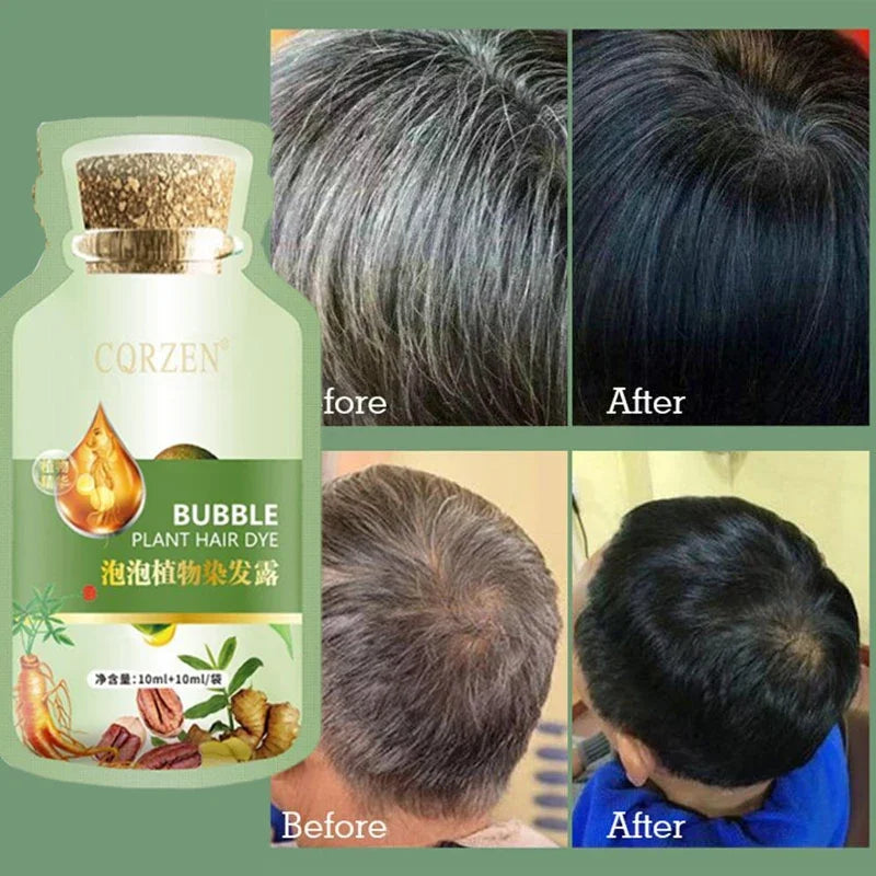 Pure Natural Herbal Hair Dye Shampoo 5 Minutes Change Hair Color Non-irritating