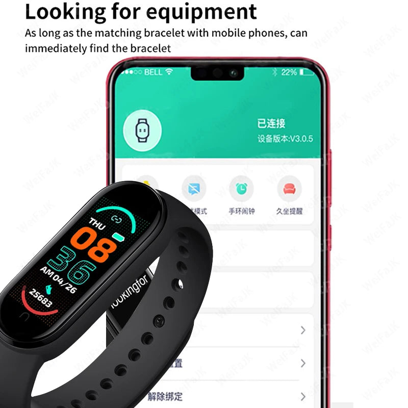 M6 Smart Watch Men Women Fitness Smart Bracelet Sports