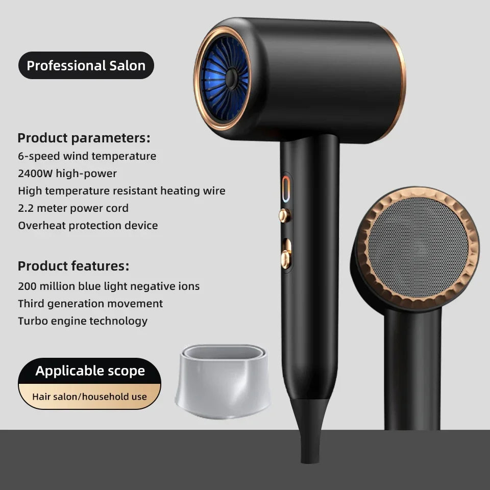 Professional Hair Dryer Hot Cold Wind Air Brush Hairdryer