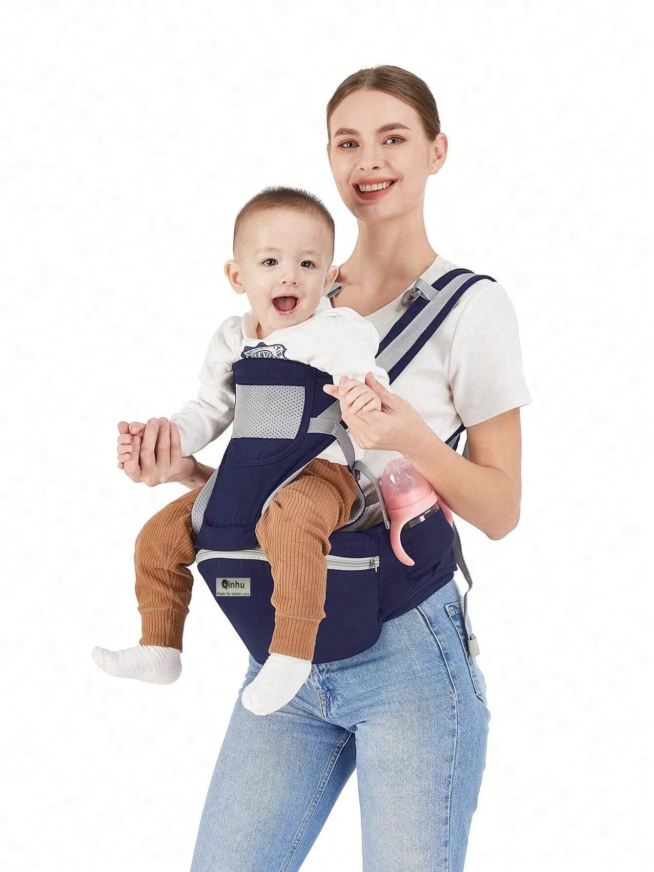 New Adjustable Ergonomic Baby Carrier With Hip Seat, Portable & Multifunctiona